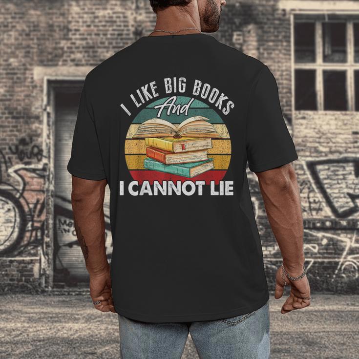 I Like Big Books Librarian Reading Teacher Book Lover Men's Back Print T-Shirt I Like Big Books Librarian Reading Teacher Book Lover Men's Back Print T-Shirt