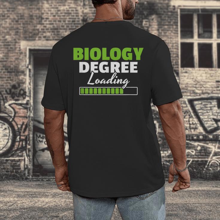 Biology Degree Loading Graduation Student Teacher Biologist Men's Back Print T-Shirt