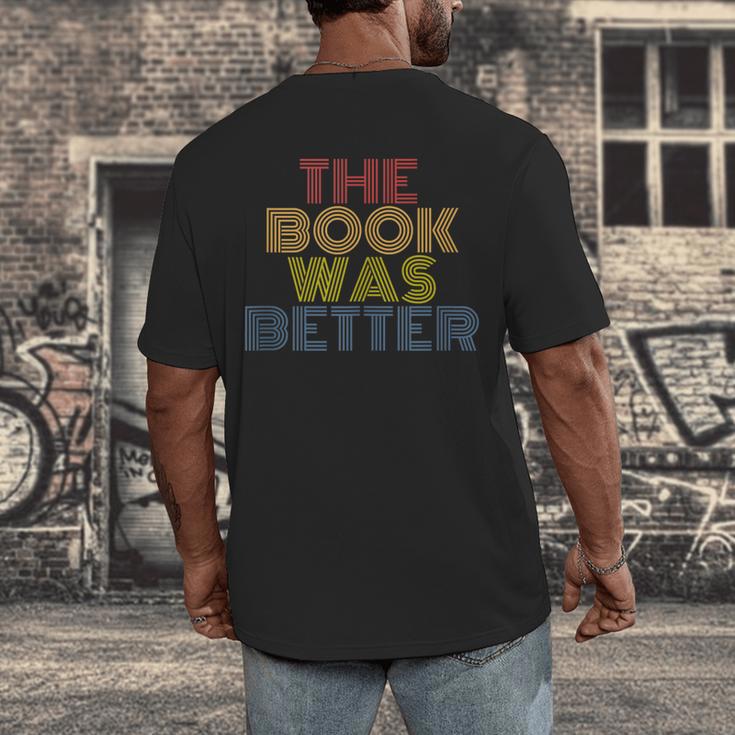 The Book Was Better Retro 70s Vintage Men's Back Print T-Shirt