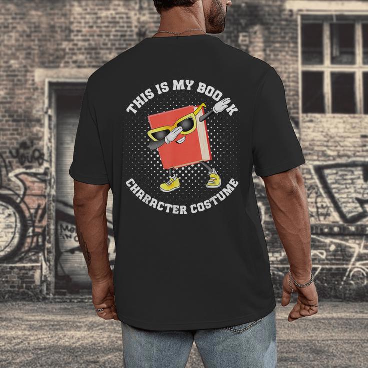 This Is My Book Character Costume- Dabbing Book Kids Men's Back Print T-Shirt