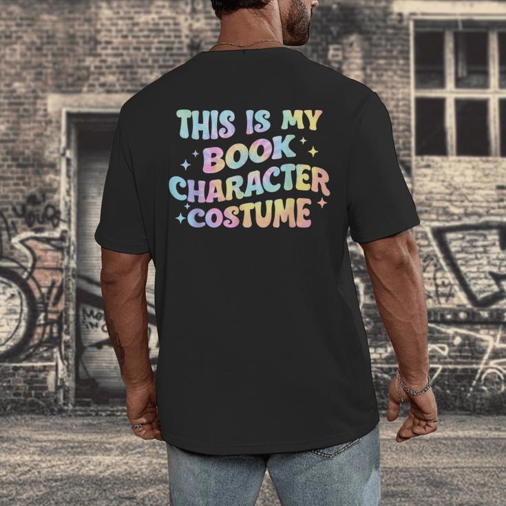 This Is My Book Character Costume Book Lover Groovy Men's Back Print T-Shirt