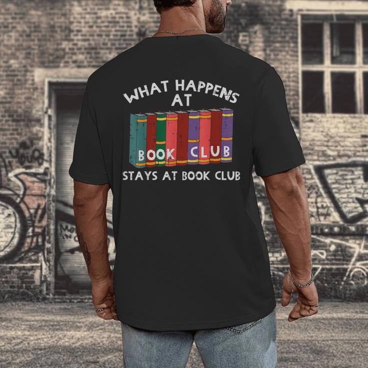 Book Club Read Reading Librarian Men Women Kids Men's Back Print T-Shirt