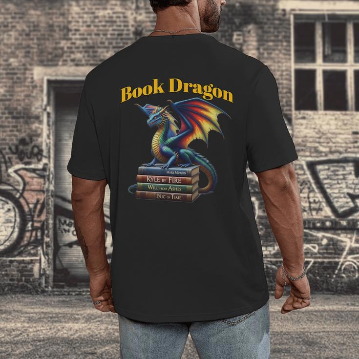 Book Dragon Mark Minson's Books Men's Back Print T-Shirt