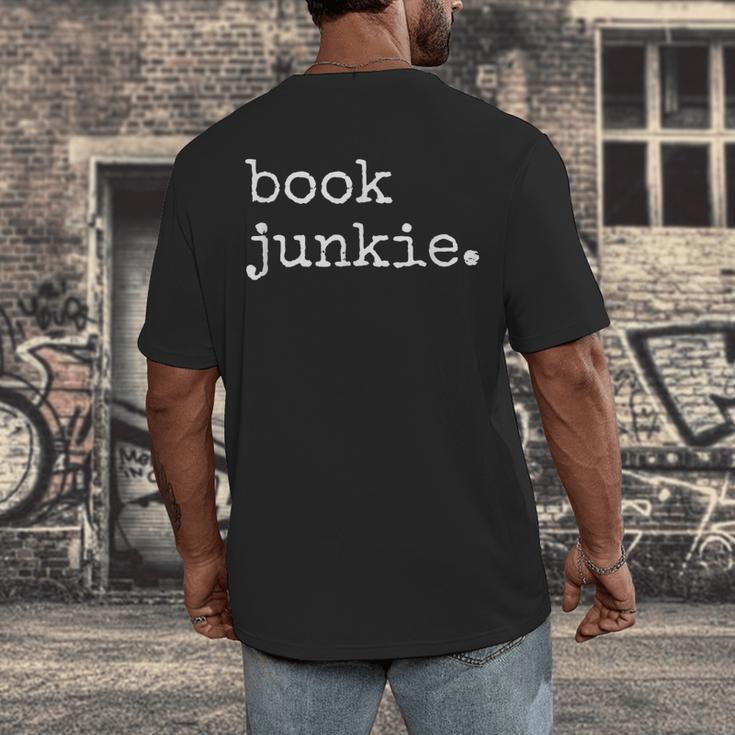 Book Junkie Reading Shirts Men's Back Print T-Shirt