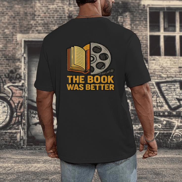 Book Love Scene The Book Was Better Bookworm Vibes Men's Back Print T-Shirt