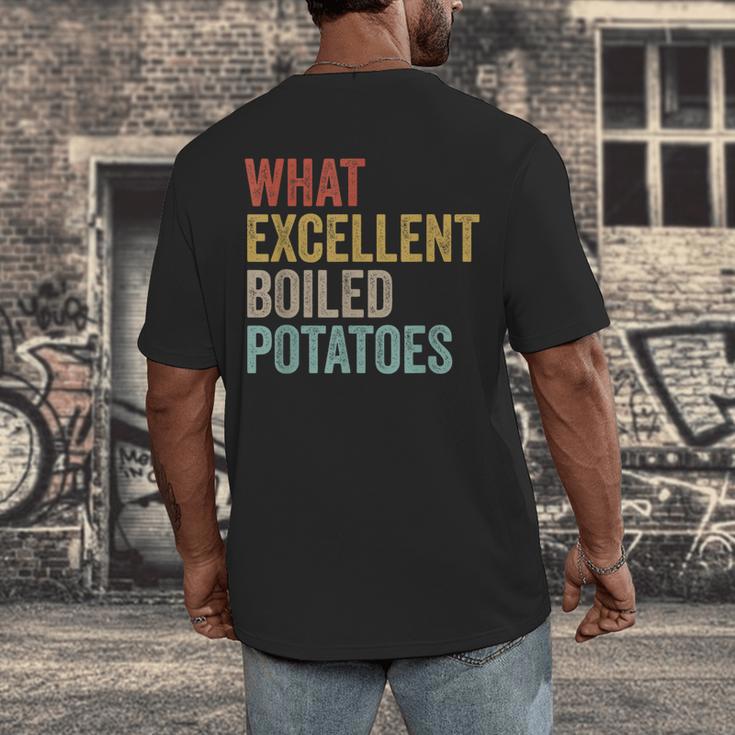 Book Lover Austen Literature What Excellent Boiled Potatoes Men's Back Print T-Shirt Book Lover Austen Literature What Excellent Boiled Potatoes Men's Back Print T-Shirt