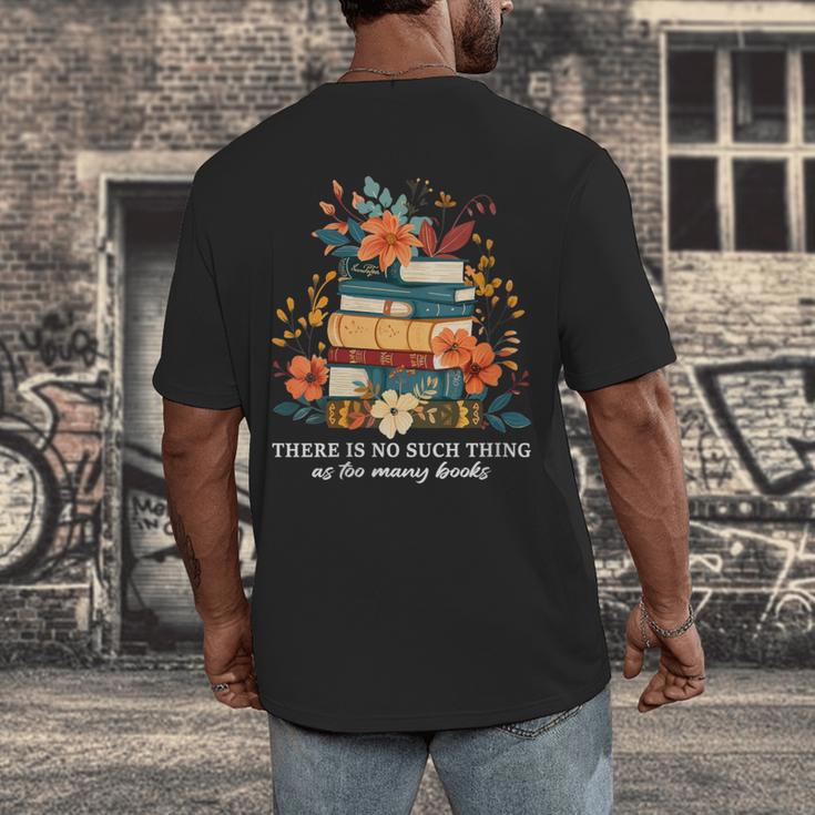 Book Lover Librarian Reading Library Readers Men's Back Print T-Shirt