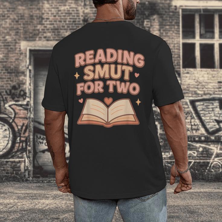 Book Lover Pregnancy Announcement Reveal Smut Men's Back Print T-Shirt