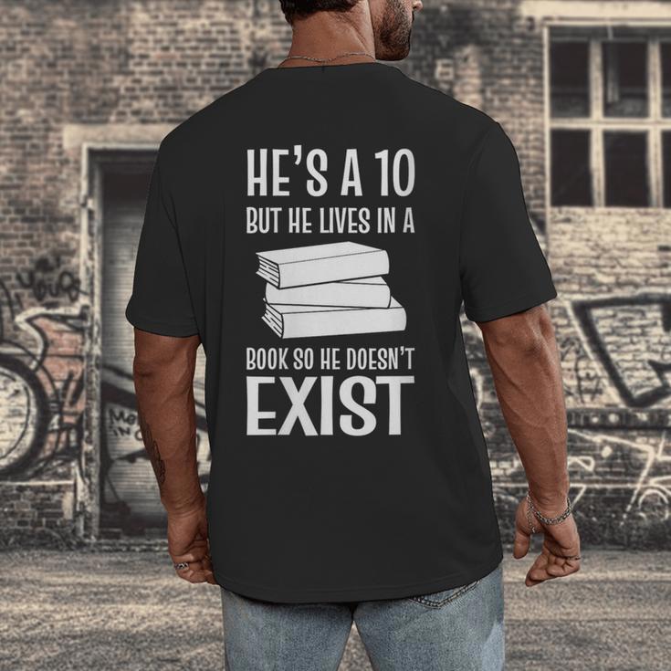 Book Lover Quotes Book Enthusiast Men's Back Print T-Shirt