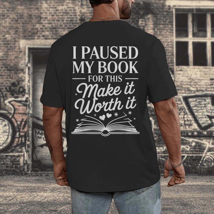 Book Lover Reading Quote For Reading Teacher Men's Back Print T-Shirt Book Lover Reading Quote For Reading Teacher Men's Back Print T-Shirt