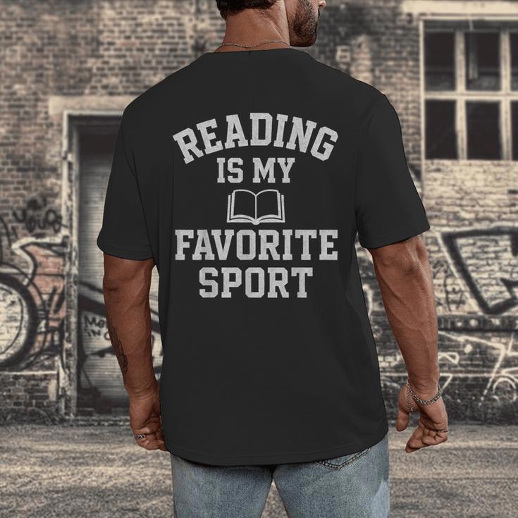 Book Lover Reading For Teachers Students Librarians Men's Back Print T-Shirt