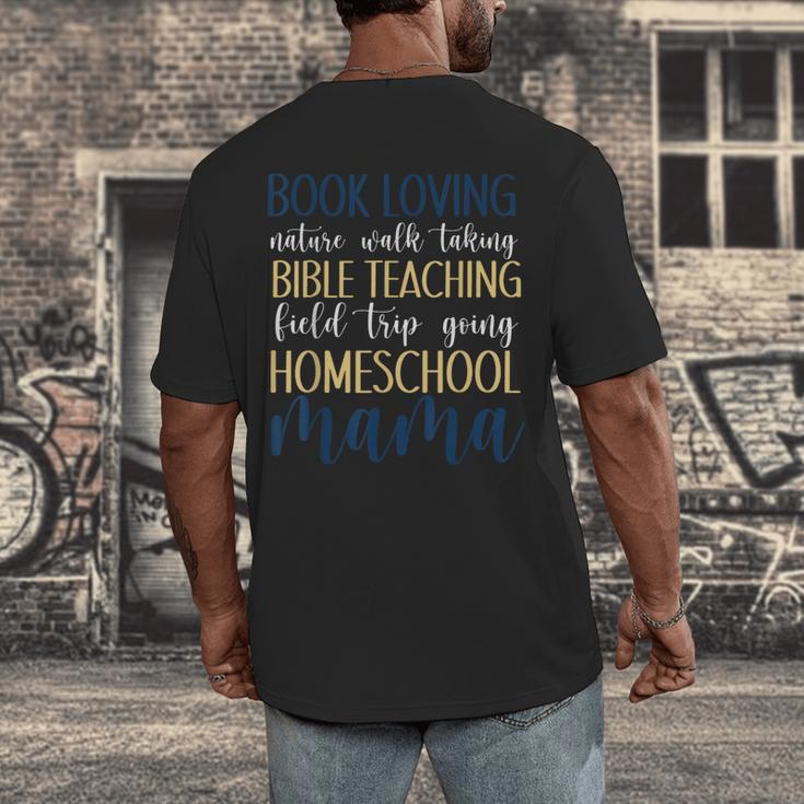 Book Loving Nature Walk Taking Bible Teaching Field Trip Men's Back Print T-Shirt Book Loving Nature Walk Taking Bible Teaching Field Trip Men's Back Print T-Shirt
