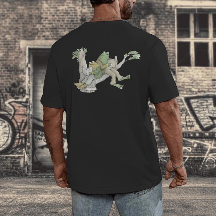 Book Shirt Frog Toad Vintage Book Frog Men's Back Print T-Shirt