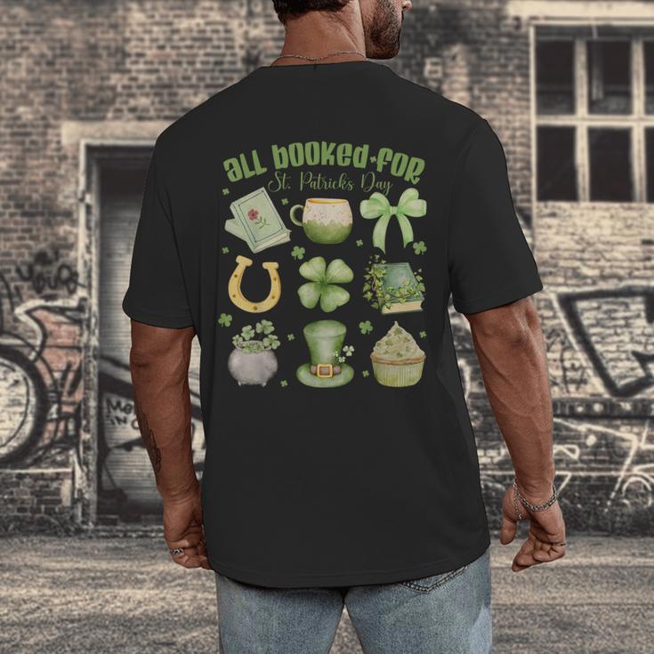 ALL Booked For St Patricks Day Bookish Leprechaun Bookworm Men's Back Print T-Shirt ALL Booked For St Patricks Day Bookish Leprechaun Bookworm Men's Back Print T-Shirt