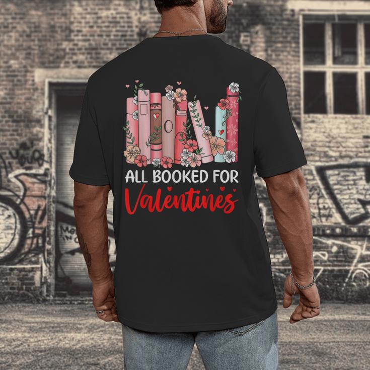 All Booked For Valentine Book Lovers Women Girl Teacher Men's Back Print T-Shirt
