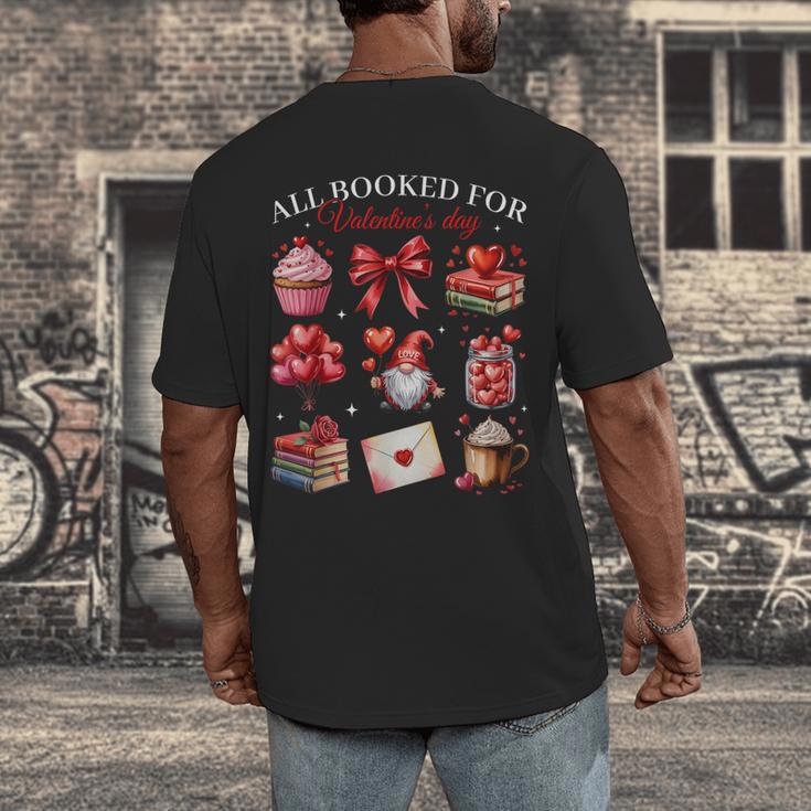 All Booked For Valentine Coquette Bow Girl Women Teacher Men's Back Print T-Shirt