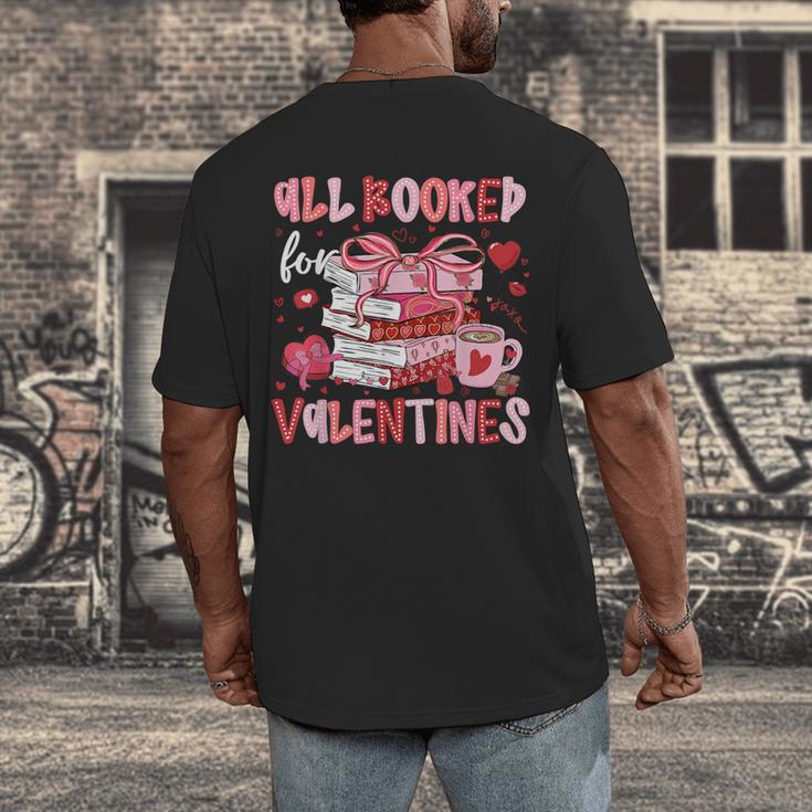 All Booked For Valentines Book Coffee Teacher Women Men's Back Print T-Shirt