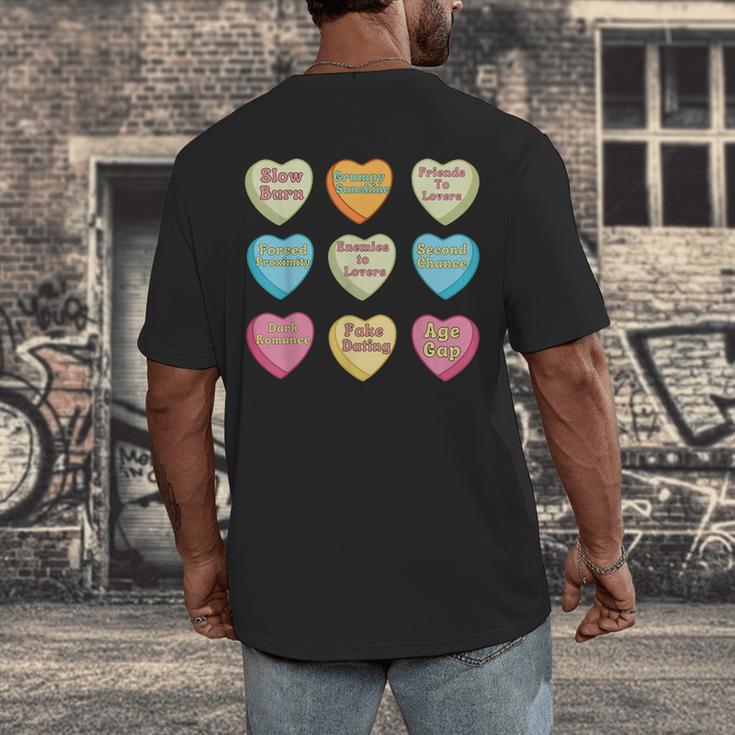 Bookish Romance Tropes Smut Reader Spicy Book Lover Men's Back Print T-Shirt Bookish Romance Tropes Smut Reader Spicy Book Lover Men's Back Print T-Shirt
