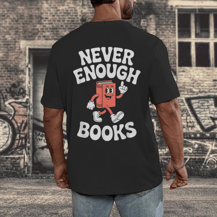 Books Or Book Reading Retro Men's Back Print T-Shirt