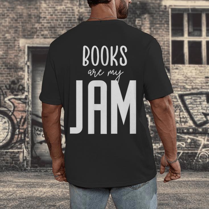 Books Are My Jam Graphic For Introverts Men's Back Print T-Shirt