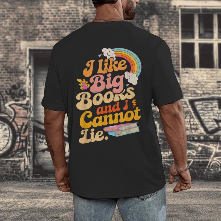 Books Reading Lover Bookworm Nerd Librarian Book Reader Men's Back Print T-Shirt