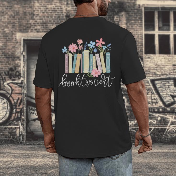 Booktrovert Book Lover Reading Bookworm Reader Men's Back Print T-Shirt