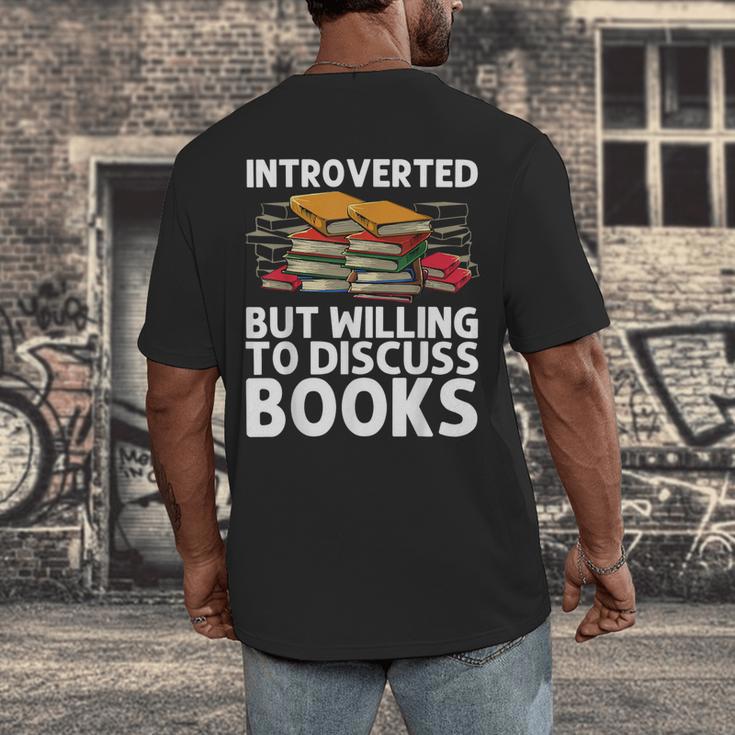 Bookworm Art For Men Women Book Reading Lover Bookish Men's Back Print T-Shirt Bookworm Art For Men Women Book Reading Lover Bookish Men's Back Print T-Shirt