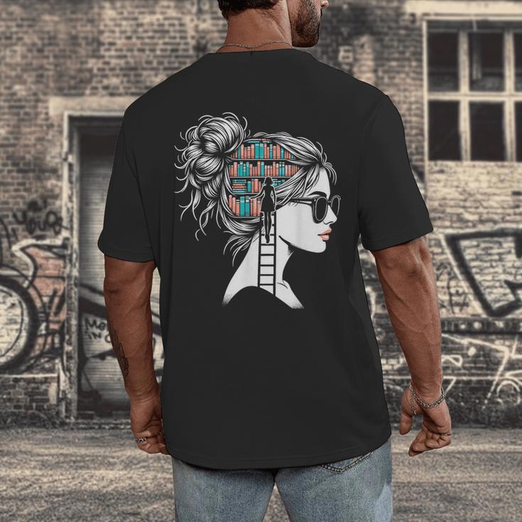 Bookworm Book Nerd Librarian Bookish Librarian Men's Back Print T-Shirt