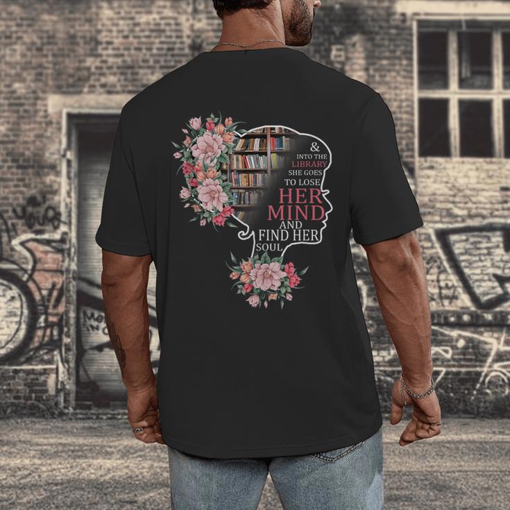 Bookworm Book Reader Book Nerd Book Reading Lover Men's Back Print T-Shirt
