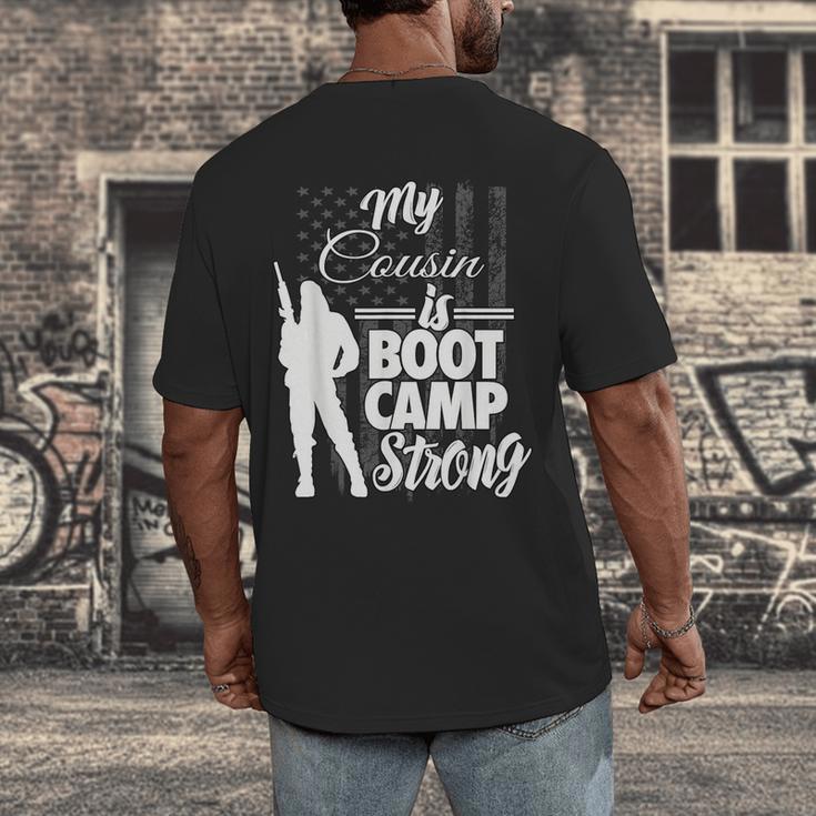 Boot Camp Graduation Military Cousin Support Tee Men's Back Print T-Shirt