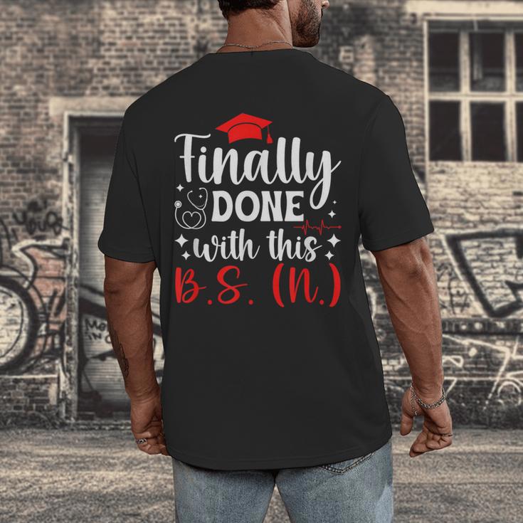 BSN Bachelor Of Science In Nursing Graduation Men's Back Print T-Shirt