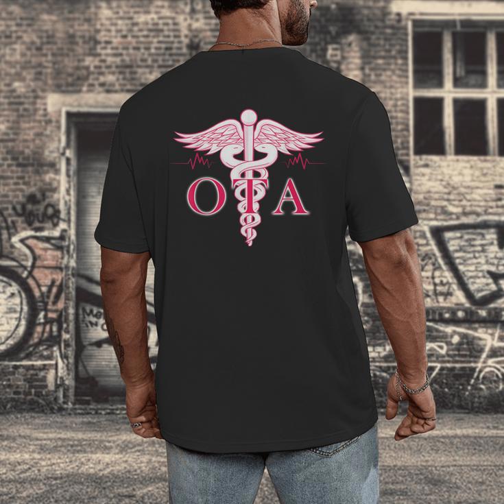 Caduceus Shirt Occupational Therapist Assistant Graduation Men's Back Print T-Shirt