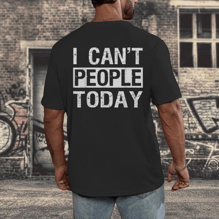 I Can't People Today Introvert Sarcastic Men's Back Print T-Shirt I Can't People Today Introvert Sarcastic Men's Back Print T-Shirt