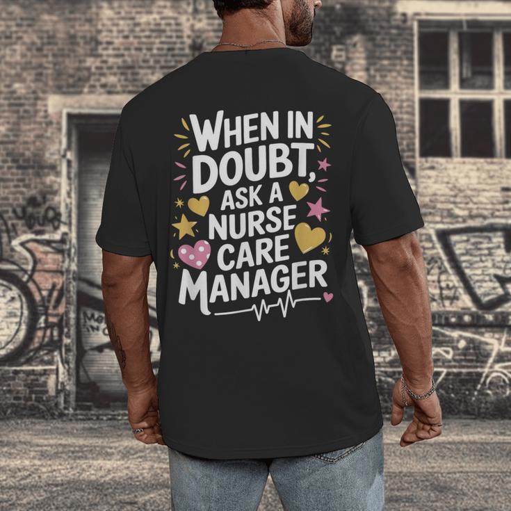 Care Management s For Nurse Case Manager Graduation Men's Back Print T-Shirt