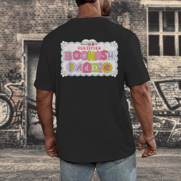 Certified Bookish Baddie Cute Book Lover Men's Back Print T-Shirt
