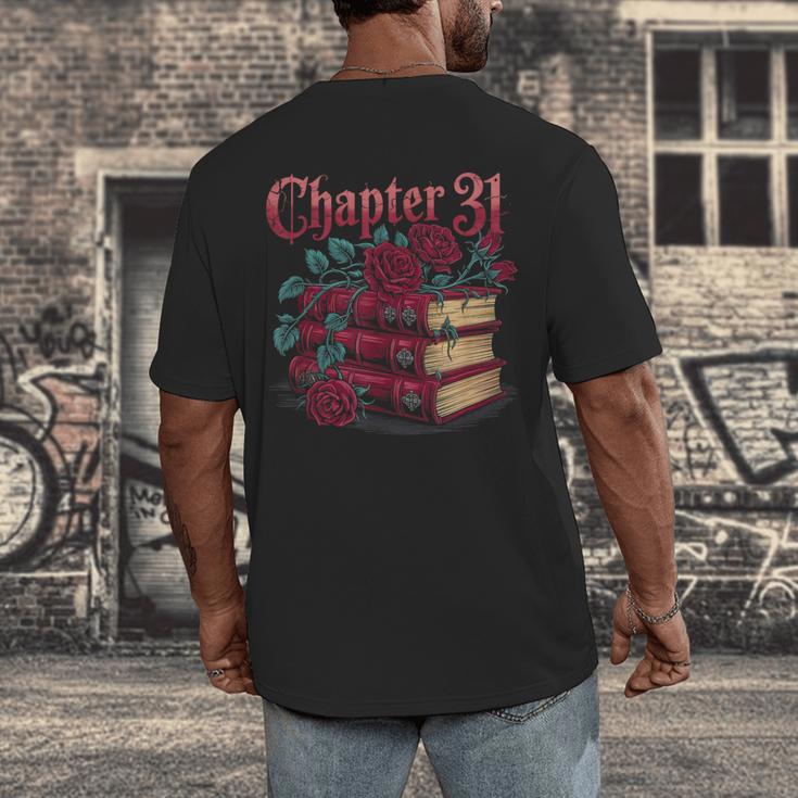 Chapter 31 Gothic 31st Birthday Book Lover Dark Romance Men's Back Print T-Shirt Chapter 31 Gothic 31st Birthday Book Lover Dark Romance Men's Back Print T-Shirt