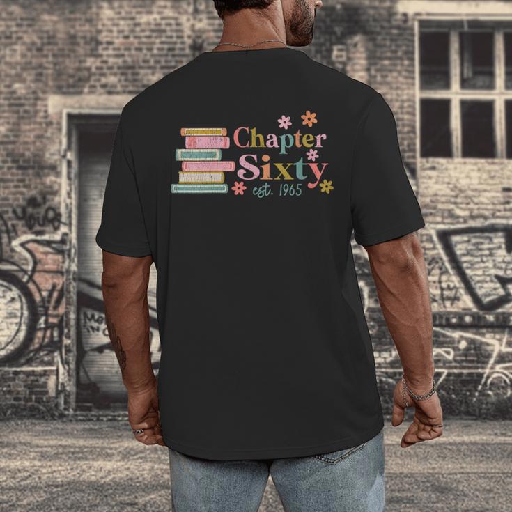 Chapter Sixty 60 Years Old 60th Birthday Book Lover Men's Back Print T-Shirt Chapter Sixty 60 Years Old 60th Birthday Book Lover Men's Back Print T-Shirt