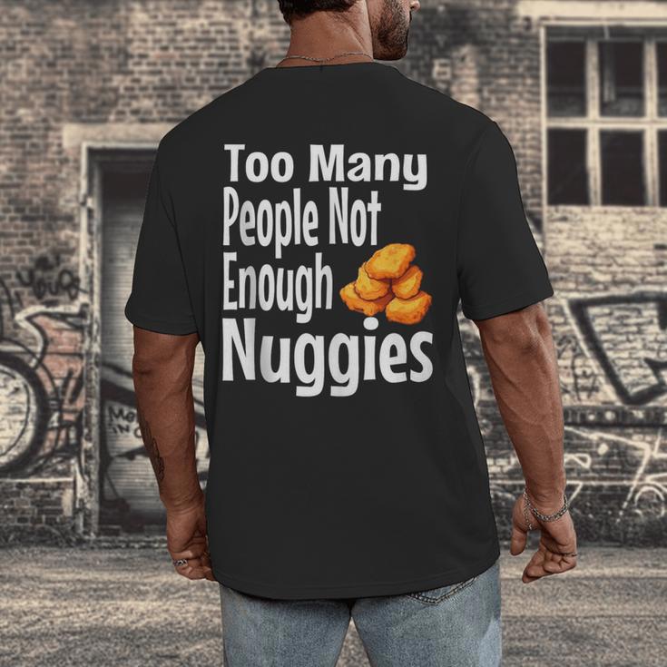 Chicken Nugget Saying Introvert Nuggie Foodie Food Men's Back Print T-Shirt Chicken Nugget Saying Introvert Nuggie Foodie Food Men's Back Print T-Shirt