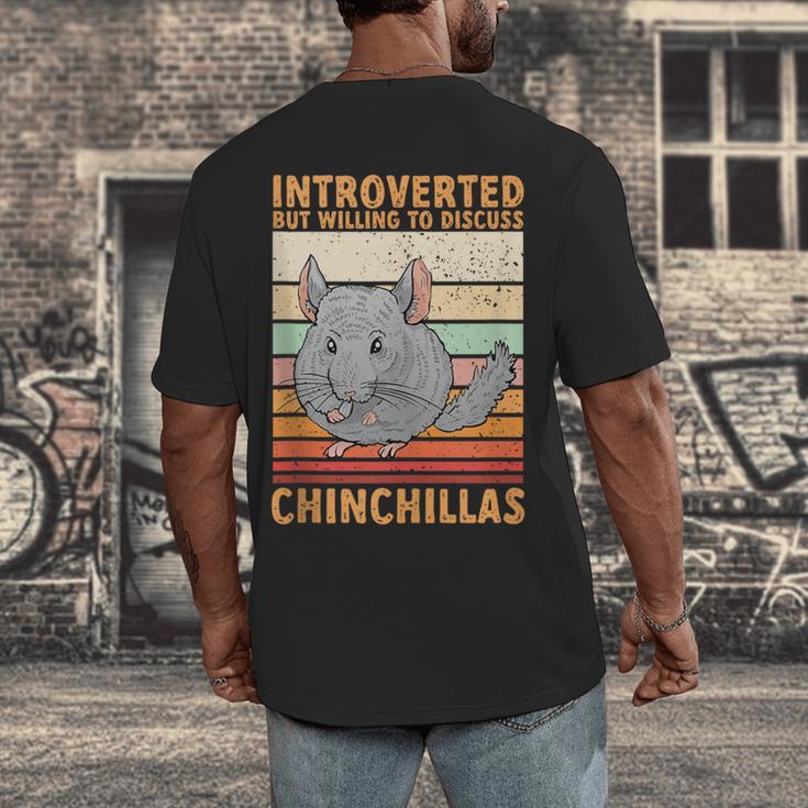 Chinchilla Owner Introvert Chinchilla Men's Back Print T-Shirt