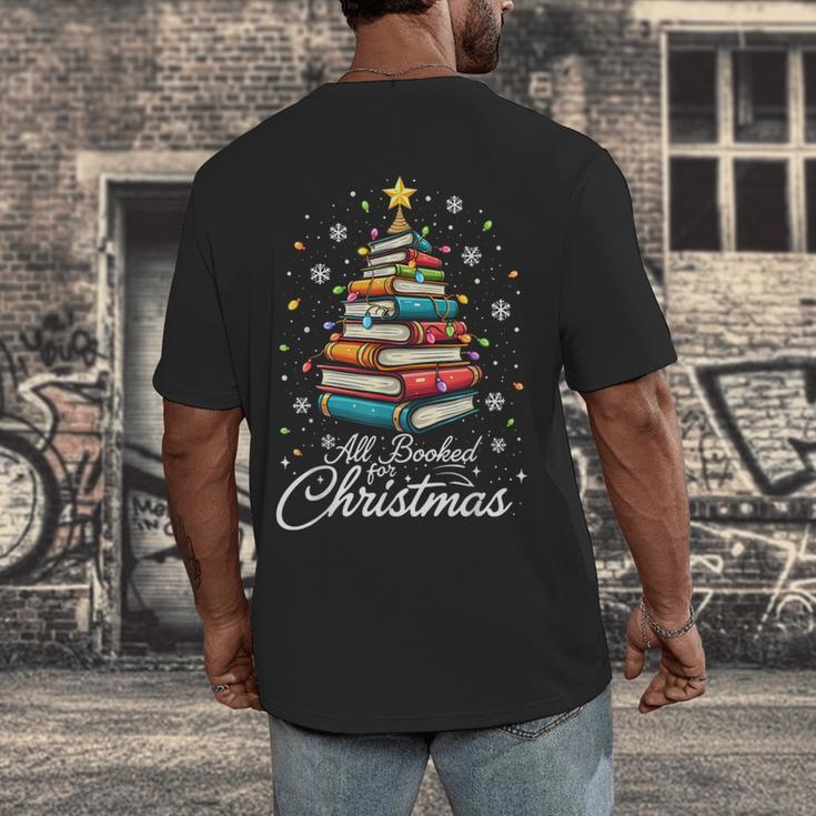 Christmas Book Tree Shirt Book Lover Librarian All Booked For Christmas Women's Christmas Book Lover Librarian Men's Back Print T-Shirt Christmas Book Tree Shirt Book Lover Librarian All Booked For Christmas Women's Christmas Book Lover Librarian Men's Back Print T-Shirt