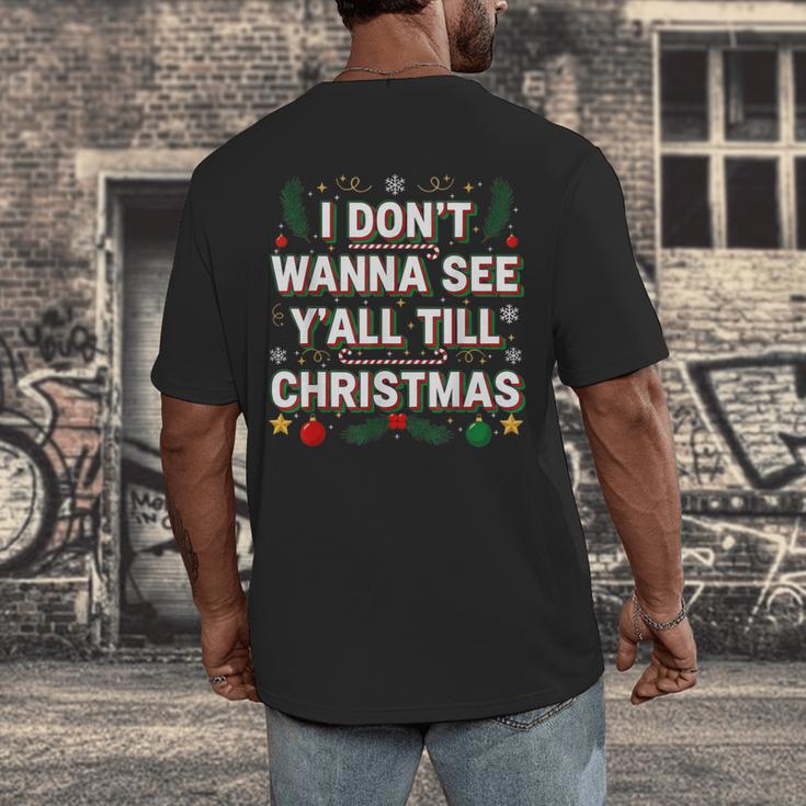 Christmas Sarcastic Introvert Holiday Shirt Men's Back Print T-Shirt