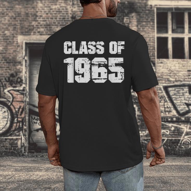 Class Of 1965 High School College Graduation Reunion Men's Back Print T-Shirt