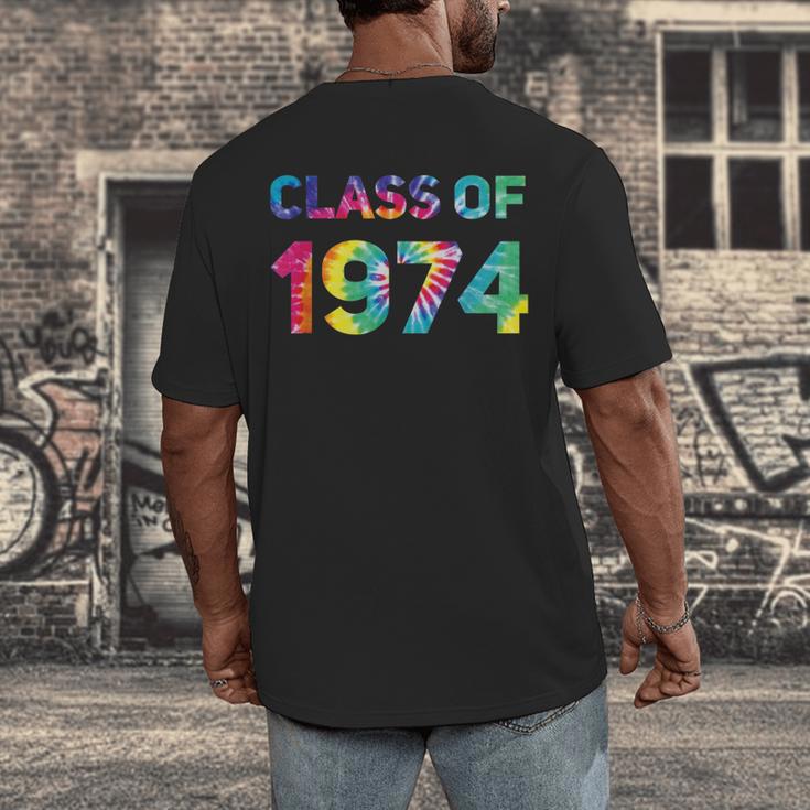 Class Of 1974 School Reunion College Highschool Graduation Men's Back Print T-Shirt