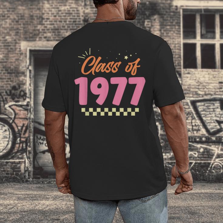 Class Of 1977 School Graduation Meetup Reunion Men's Back Print T-Shirt