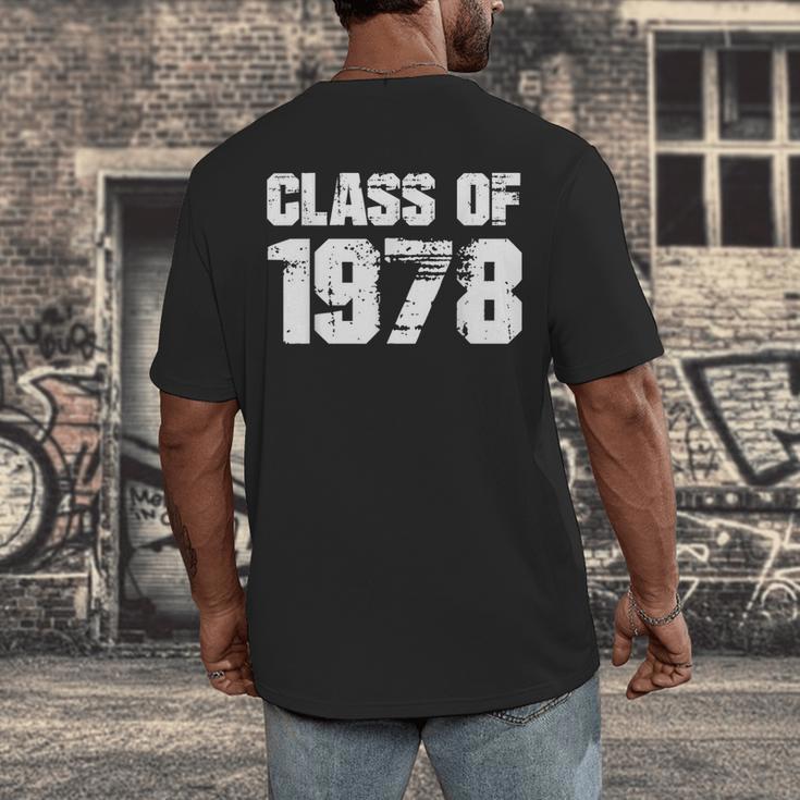 Class Of 1978 High School College Graduation Reunion Men's Back Print T-Shirt