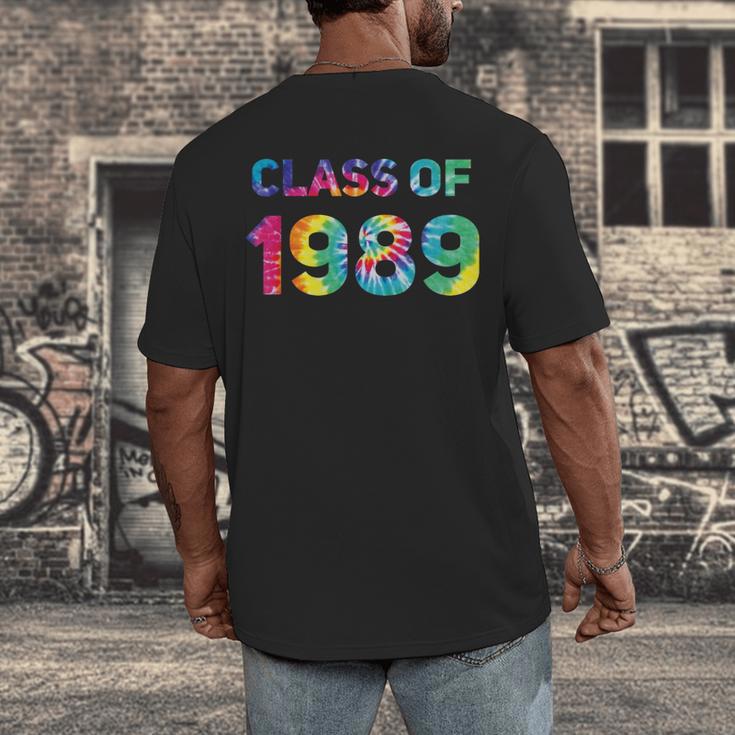 Class Of 1989 School Reunion College Highschool Graduation Men's Back Print T-Shirt