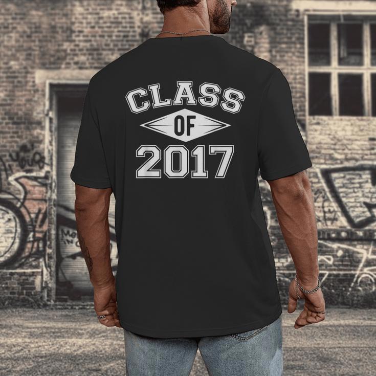 Class Of 2017 Graduation Shirt Senior For Graduates Men's Back Print T-Shirt