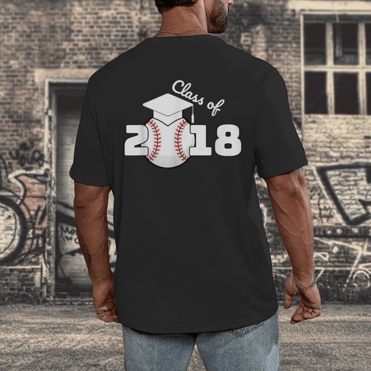 Class Of 2018 Baseball Senior Graduation Shirt Grad Men's Back Print T-Shirt