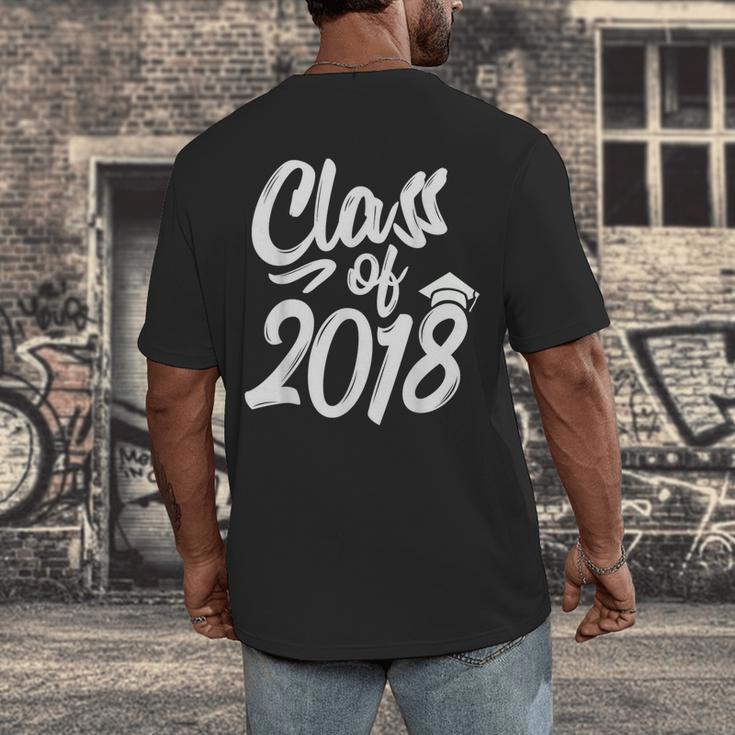 Class Of 2018 Graduation Cap Trendy Cute Men's Back Print T-Shirt