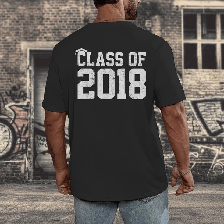 Class Of 2018 Graduation Senior High School College Men's Back Print T-Shirt
